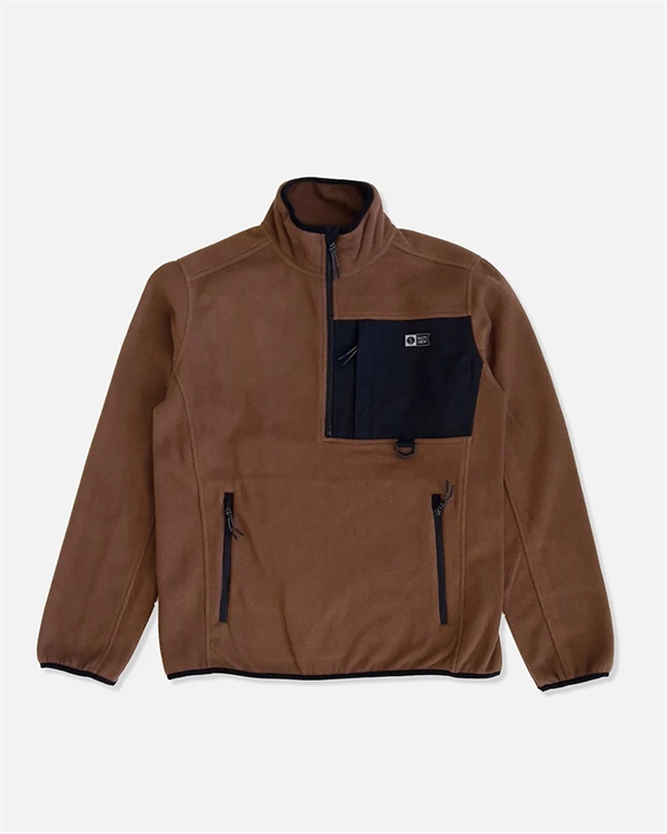 Salty Crew Tundra Polar Fleece 1/2 Zip - Friar Brown